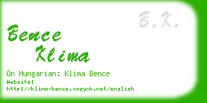 bence klima business card